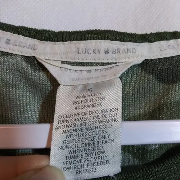 Lucky Brand Camouflage Soft Knit T-Shirt and Shorts Set Loungewear Pjs Size L - Picture 6 of 11